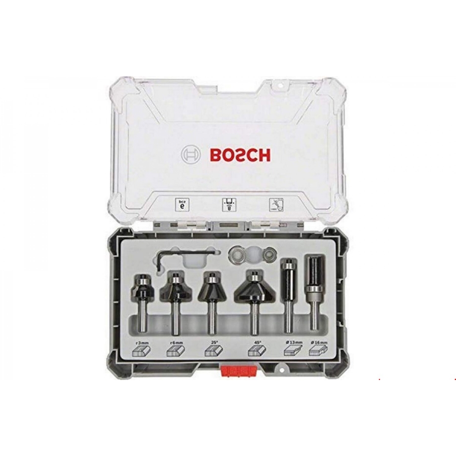 Bosch 2607017469 Pro Freze Seti 6'Lı Karışık 8mm Şaftlı